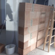 Mauer Schallschleuse in Arbeit