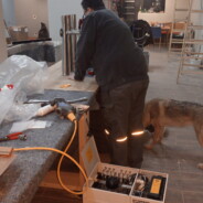 Stiegltechniker bei der Arbeit